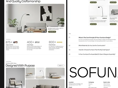 Furniture Website Design editorial design furniture furniture website landing page landing page design magazine website news website ui design ux design web design website design