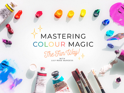Mastering Colour Magic - Art Course logo adobe illustrator cc artist design branding clean logo color theory course course design course designer course logo course website design graphic design logo podia podia design podia website typography ui ux vector
