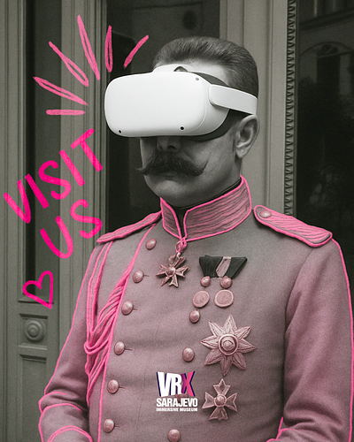 VRX Museum static posts branding graphic design