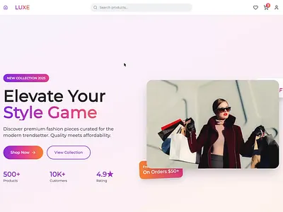 Fashion E-Commerce by Panicle Tech 3d animation code css design ecom ecommerce fullstack graphic design html luxury motion graphics react ui