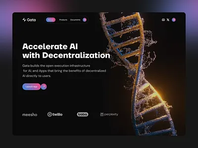 AI Agent Platform Landing Page ai ai agent landing page ai agents ai platform ai powered website ai saas crypto fintech landing page ui web3 website