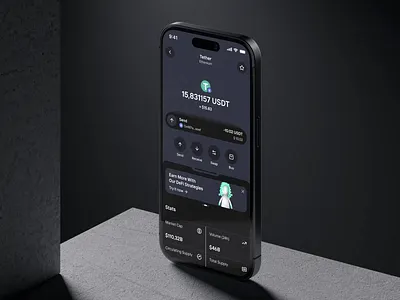 AI Mobile app design application crypto assets ✦ Dollet Wallet adaptation ai animation app application design interaction mobile design motion graphics service startup ui ux