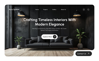 Interior Design Website - Home Page