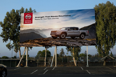 Nissan Frontier billboard ads ads bannerads bannerdesign billboard branding creative ads creativeads mawlud mawludgfx nissan nissanads road banner social media socialmediaads