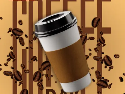 Coffee day, Coffee, Takeaway coffee, Coffee to go branding coffee to go design digital painting graphic design illustration logo photoshop print design separation color