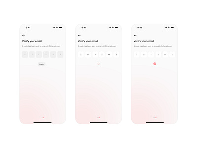 Verify your email app design figma flow graphic design mobile design onboarding product design responsive design ui design ux design verification verify email web design