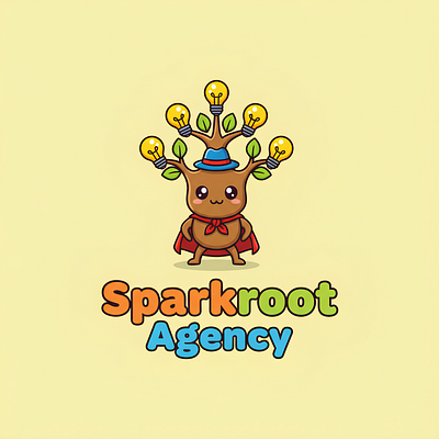 Sparkroot logo urgently delivered in just 24 hours.