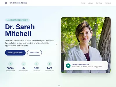 Doctor Portfolio & Appointment Website by Panicle Tech 3d animation code css fullstack html panicle portfolio react tailwind ui