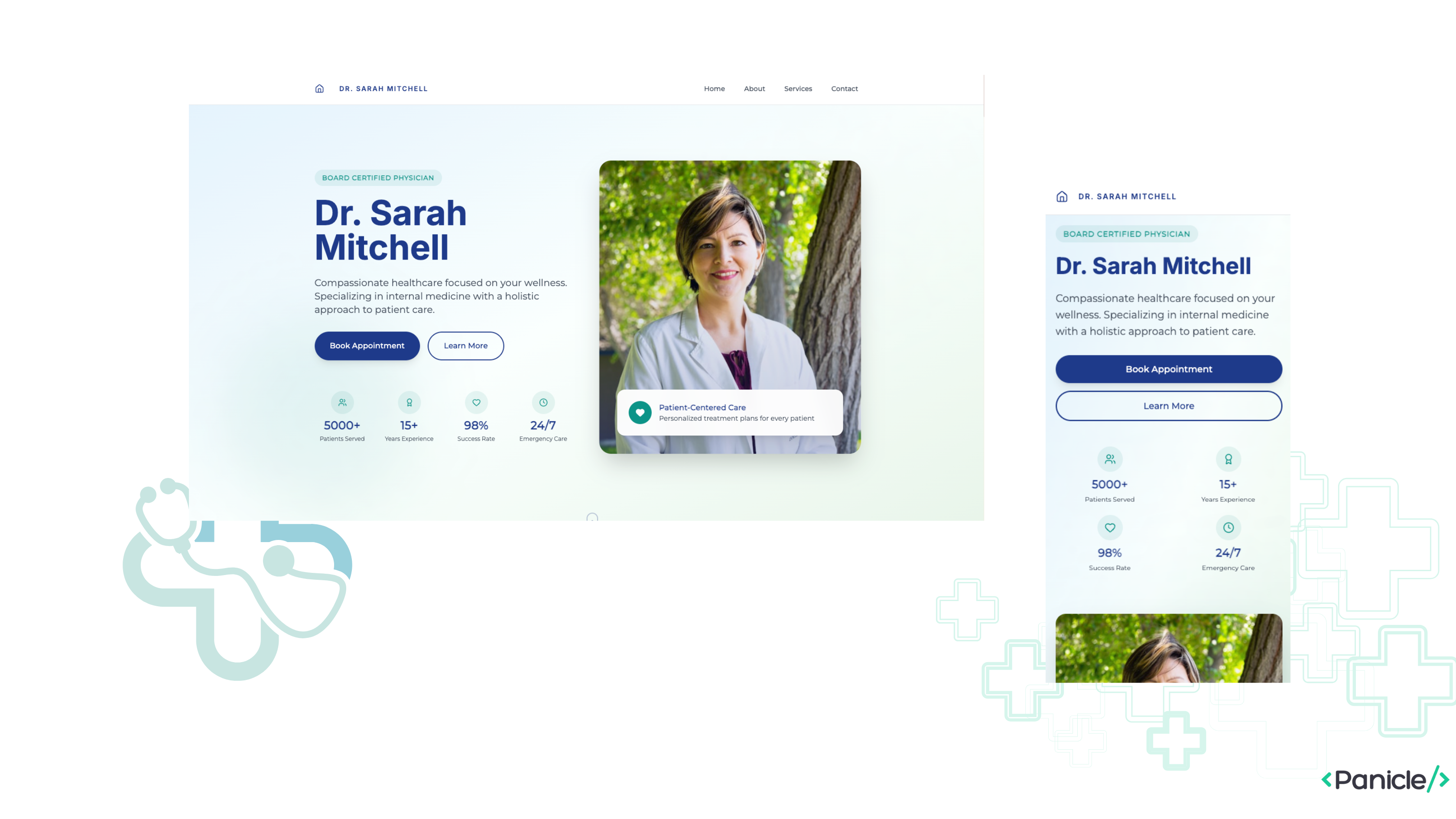Example of Single Page Portfolio Development