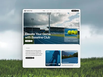Sport Club Landing page branding design designer figmawebsite framer illustration landingpage logo portfoliowebsite saas solarwebsite ui uidesign uiux userinterface ux uxdesign viral website