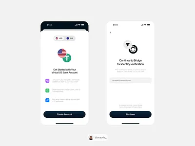 Vault virtual bank account bank account crypto finance mobile app payment ui ux virtual bank