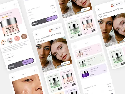 Cosmetic E-Commerce App android app design app design ui clean app design cosmetic ecommerce ecommerce app figjam figma ios minimal minimaldesign mobile mobileapp productdesign shoppingapp ux