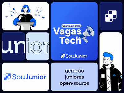 SouJunior Rebrand animation branding graphic design illustration logo ui