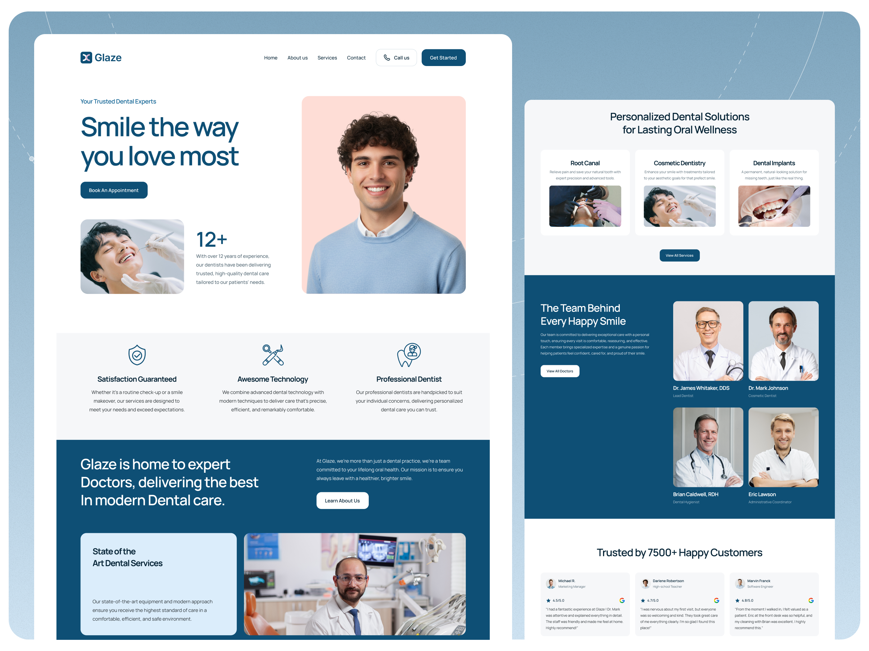 Example of Modern Website Landing Page UI/UX Design