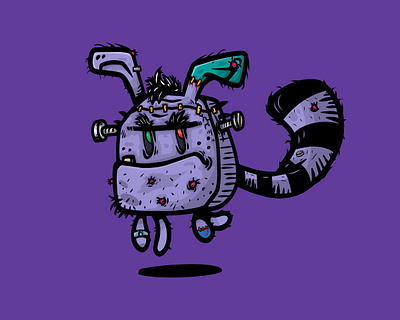 Max monster cartoon character character desing colors design frankenstein illustration max monster nft phoenix purple