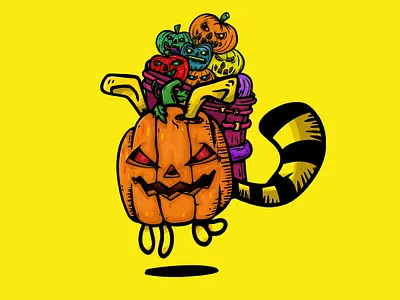 Max halloween art artwork cartoon character colors digital doodle drawing halloween illustration ink monster pumpkin