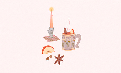 This and That Archive 06 apple art artwork candle cinnamon design drink food fruit holiday illust illustration ipad mug package pattern photoshop tweetyheather vinchaud