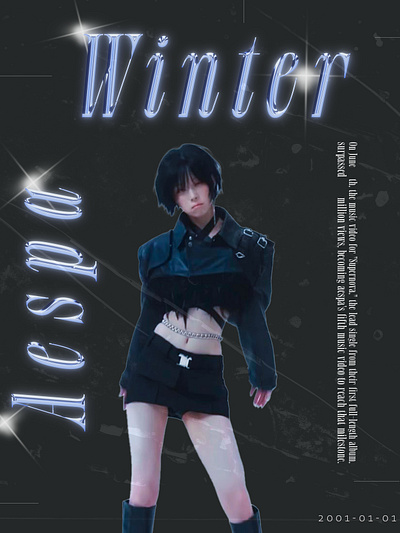 Aespa Winter Poster design graphic design photoshop poster poster design