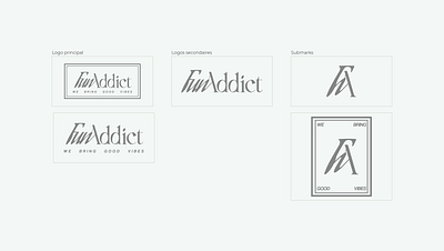 Fun Addict Logo addict brand branding fun graphic design logo logo suite luxury premium typography young