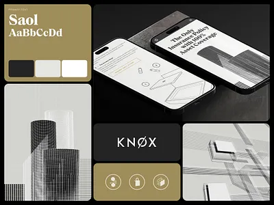 KNØX — Crypto Custodian Branding banking bento bento grid crypto crypto branding crypto product design cryptocurrency digital product finance flat illustration futuristic branding gold and black institutional branding product design tech branding technology illustration
