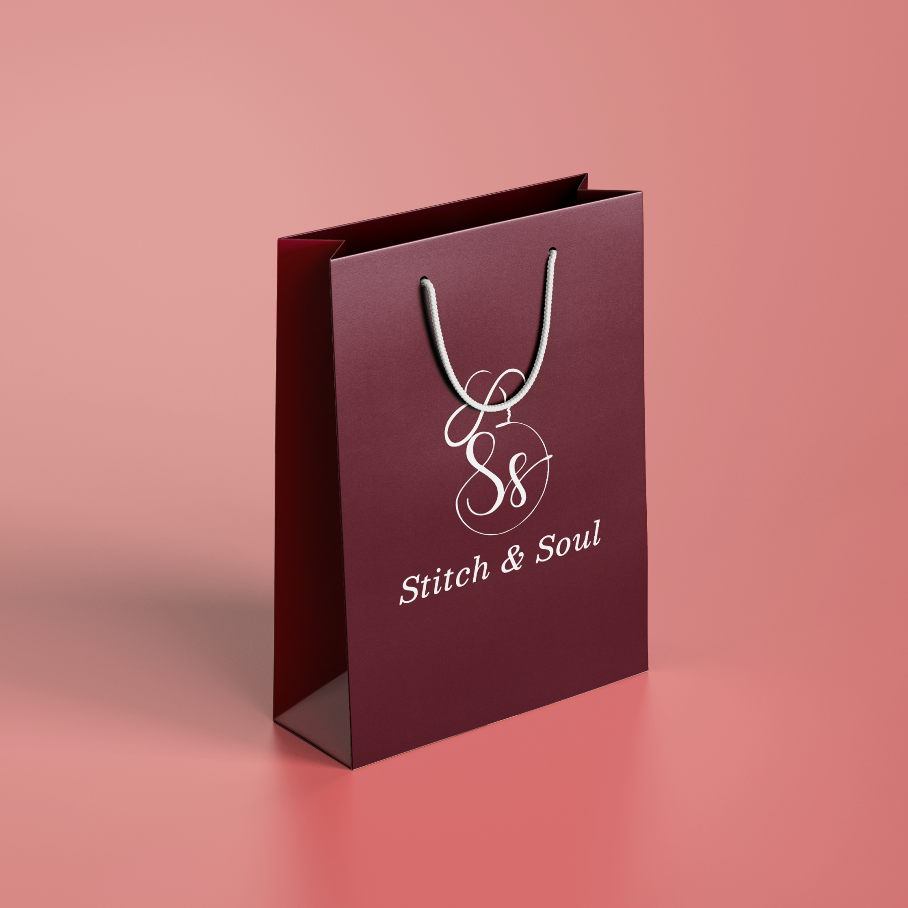 Boutique Logo - Stitch & Soul ✨👗 3d branding clothing logo clothing store logo design clothingbrand customlogo design designusagency fashionlogo graphic design illustration logodesign shopping bag