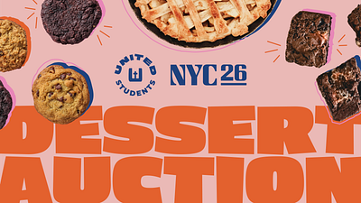 Dessert Auction Event Design design dessert event food graphic design typography