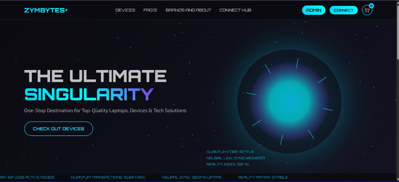 Zymbytes Computers | Ecommerce Store. 3d 3d designs branding ecommerce futuristic design graphic design high quality design logo portfolio tech tech store trending ui ui ux web design web development