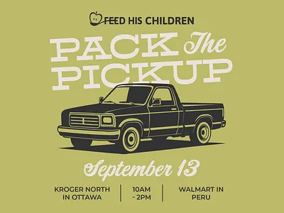 Pack the Pickup design event graphic design retro typography western