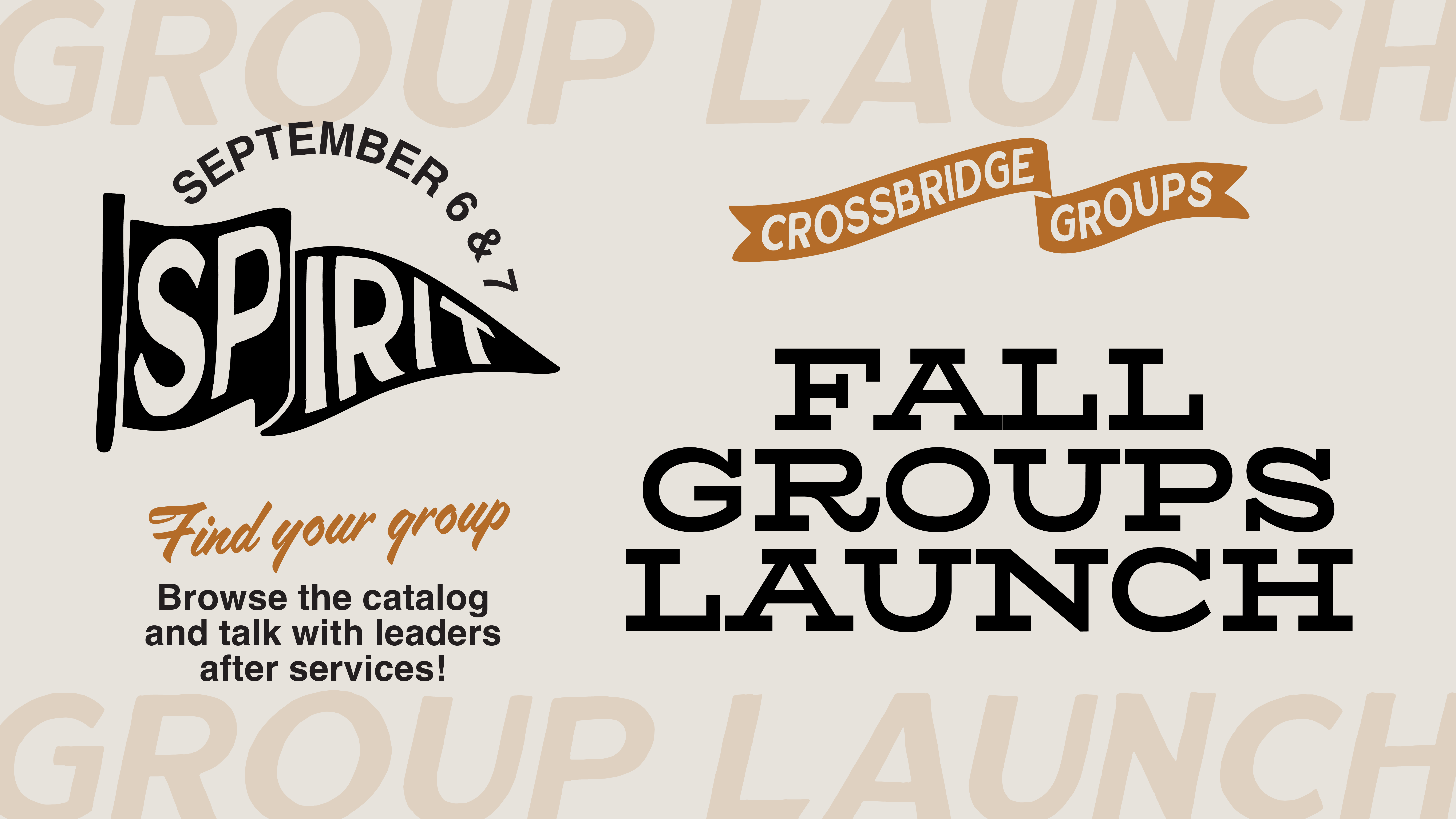 Group Launch collegiate design event graphic design