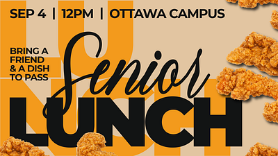 Chicken Senior Lunch Design chicken design event food graphic design