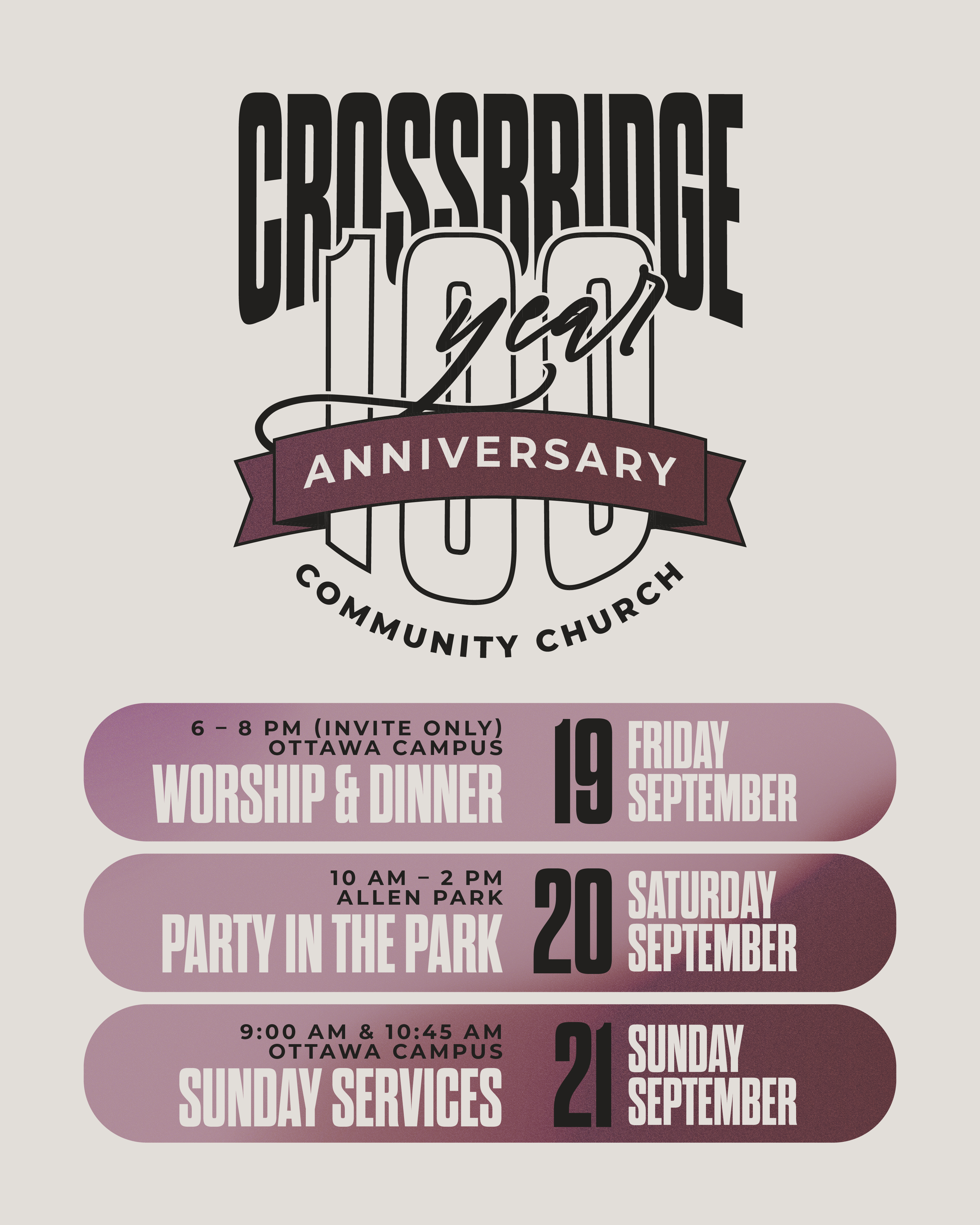 100 Year Event design graphic design logo typography