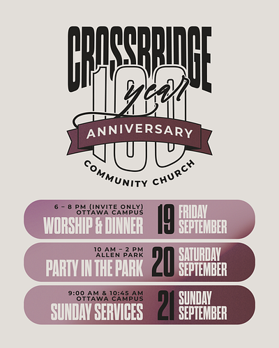 100 Year Event design graphic design logo typography