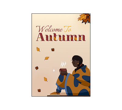 Autumn card autumn autumn card design illustration ui design
