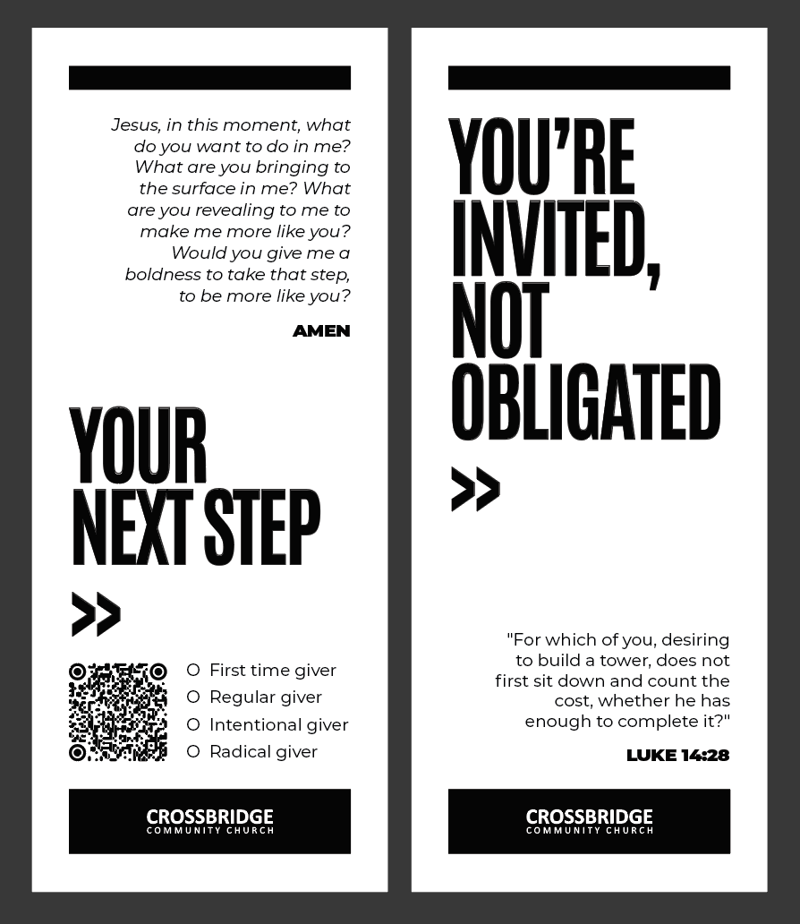 Giving Invite Card church graphic design next steps