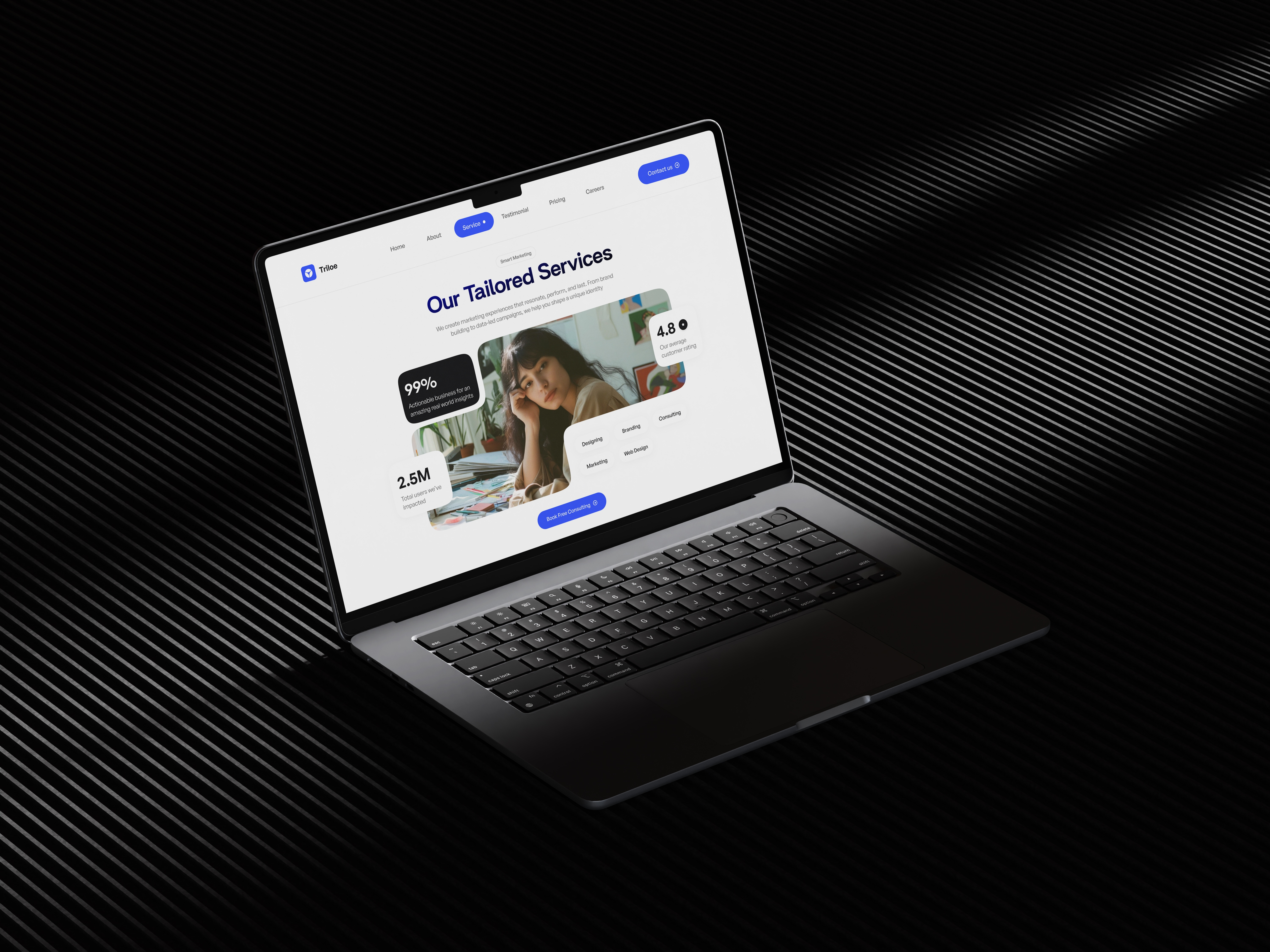 UI Wiki - Marketing Agency Hero Section digital services landing page