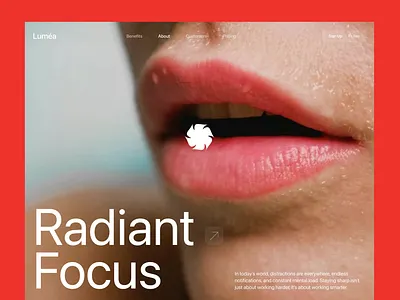 Landing Page for Luméa homepage landing page ui design web design website design