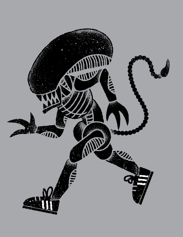 Alien Earth/Adidas by James Olstein adidas aliens aliens earth conceptual conceptual illustration editorial editorial illustration illustration james olstein james olstein illustration jamesolstein.com texture vector