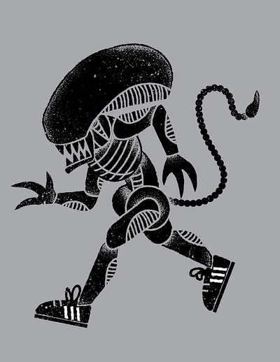 Alien Earth/Adidas by James Olstein adidas aliens aliens earth conceptual conceptual illustration editorial editorial illustration illustration james olstein james olstein illustration jamesolstein.com texture vector