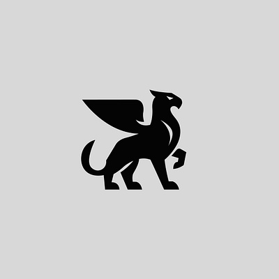 Griffin beast branding design eagle graphic design griffin griffon icon illustration legendary creature lion logo logo design minimalist premium vector wings
