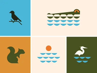 Shapes & Critters animals critter design graphic design illustration vector