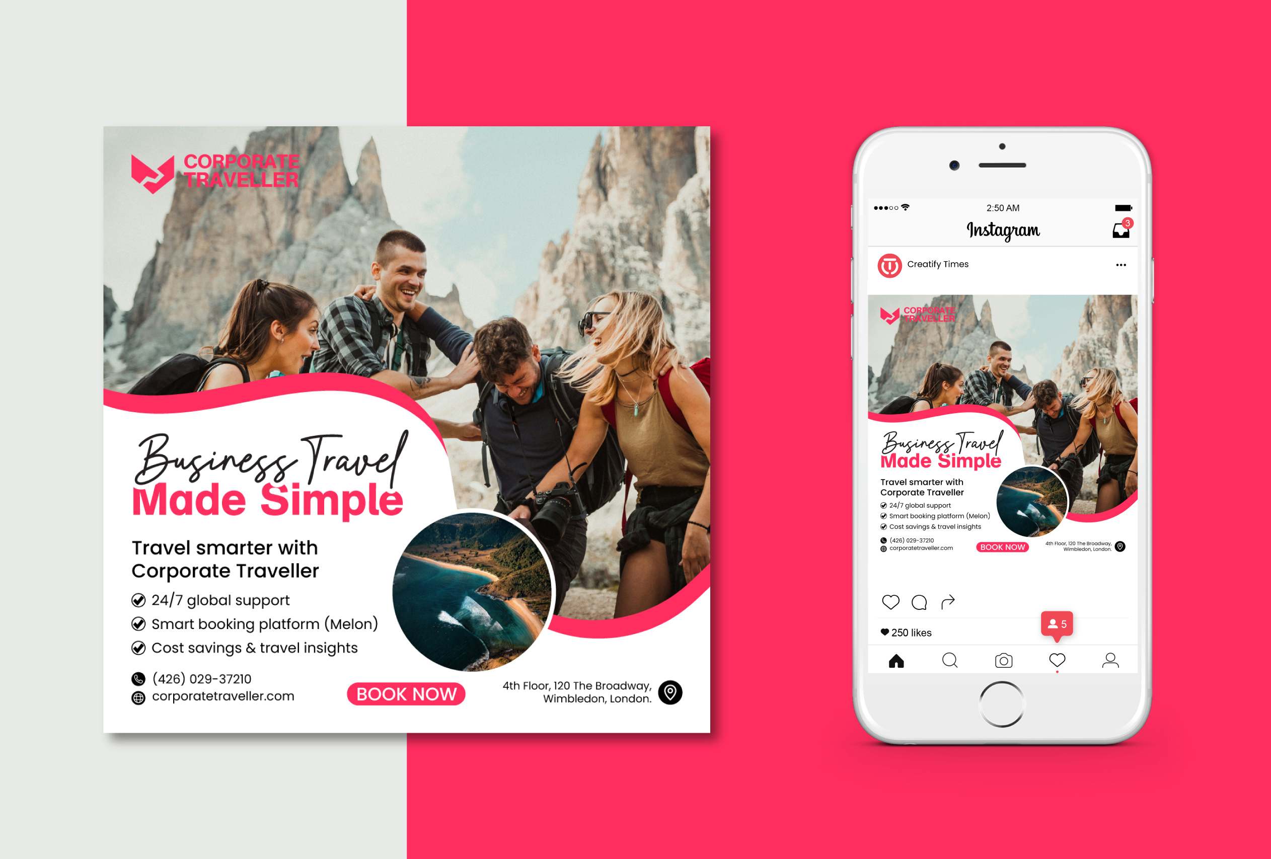 Social media post Design | Travel agency Flyer Design branding design flyer graphic design illustration logo marketing poster social media post travel agency typography ui vector