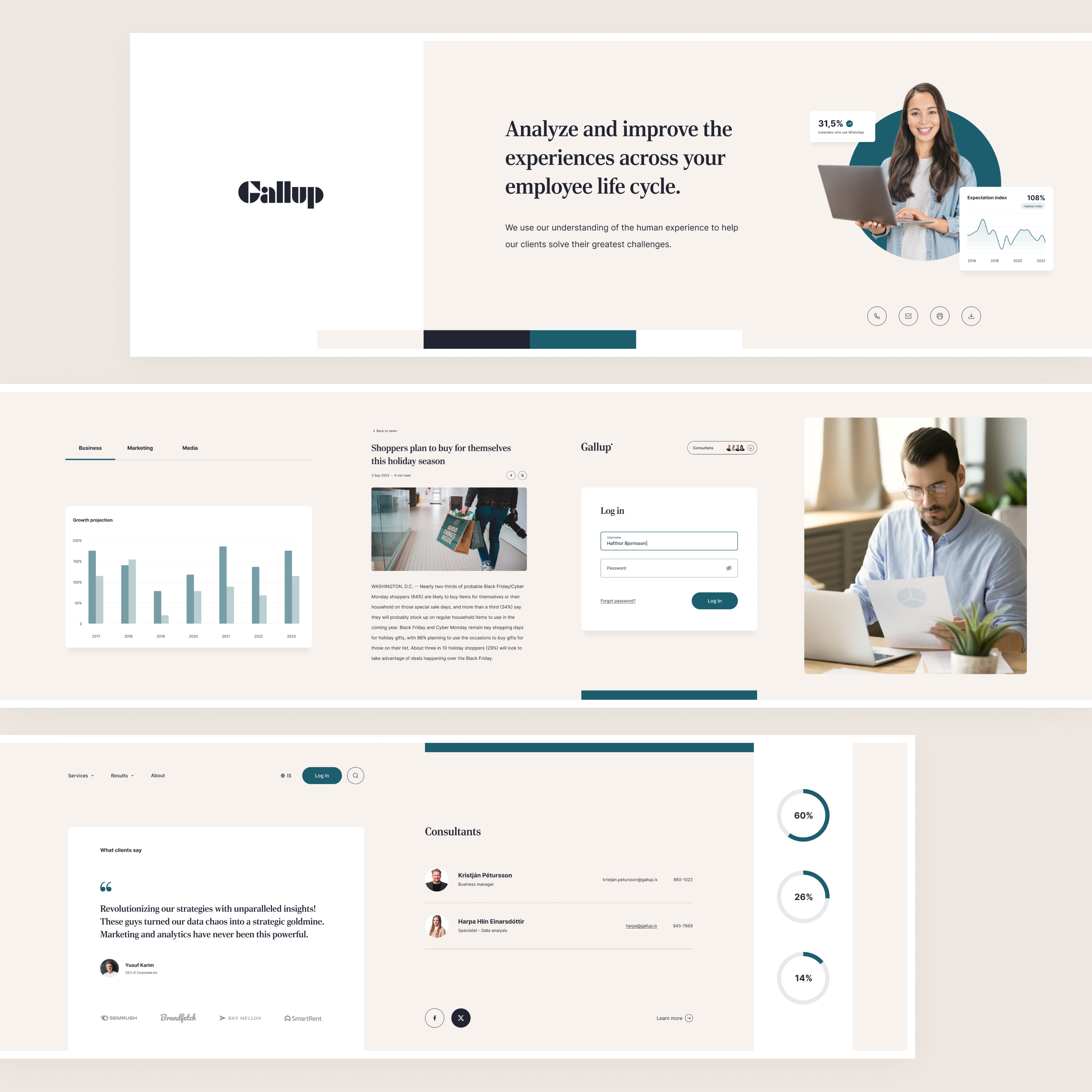 Gallup - Stylescape (V2) creative design inspiration landing page stylescape ui design ux design website