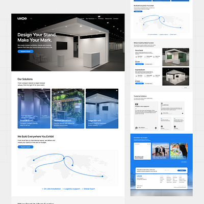 Landing Page Design Exhibition Stands design exhibition stand ui ux