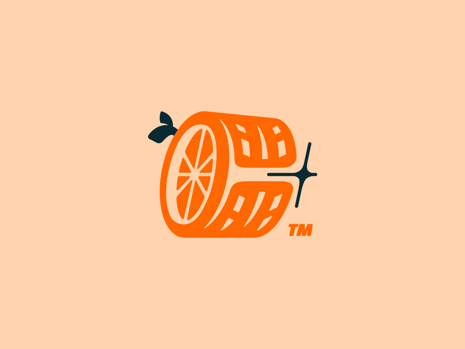Orange Car Care Logo Concept branding detailer detailing graphic design logo logo design monogram orange tire visual identity wheel
