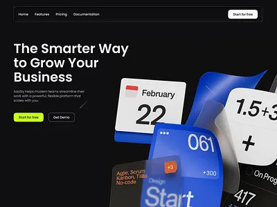 Landing page ai illustration hero illustration landing ui ux