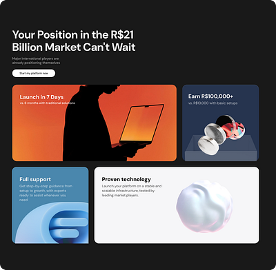 Landing page graphic design landing ui