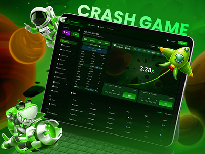 Crash Game UI Design casino crash page design casino interface casino ui design crash page gambling interface game design online casino sport game ui ux design