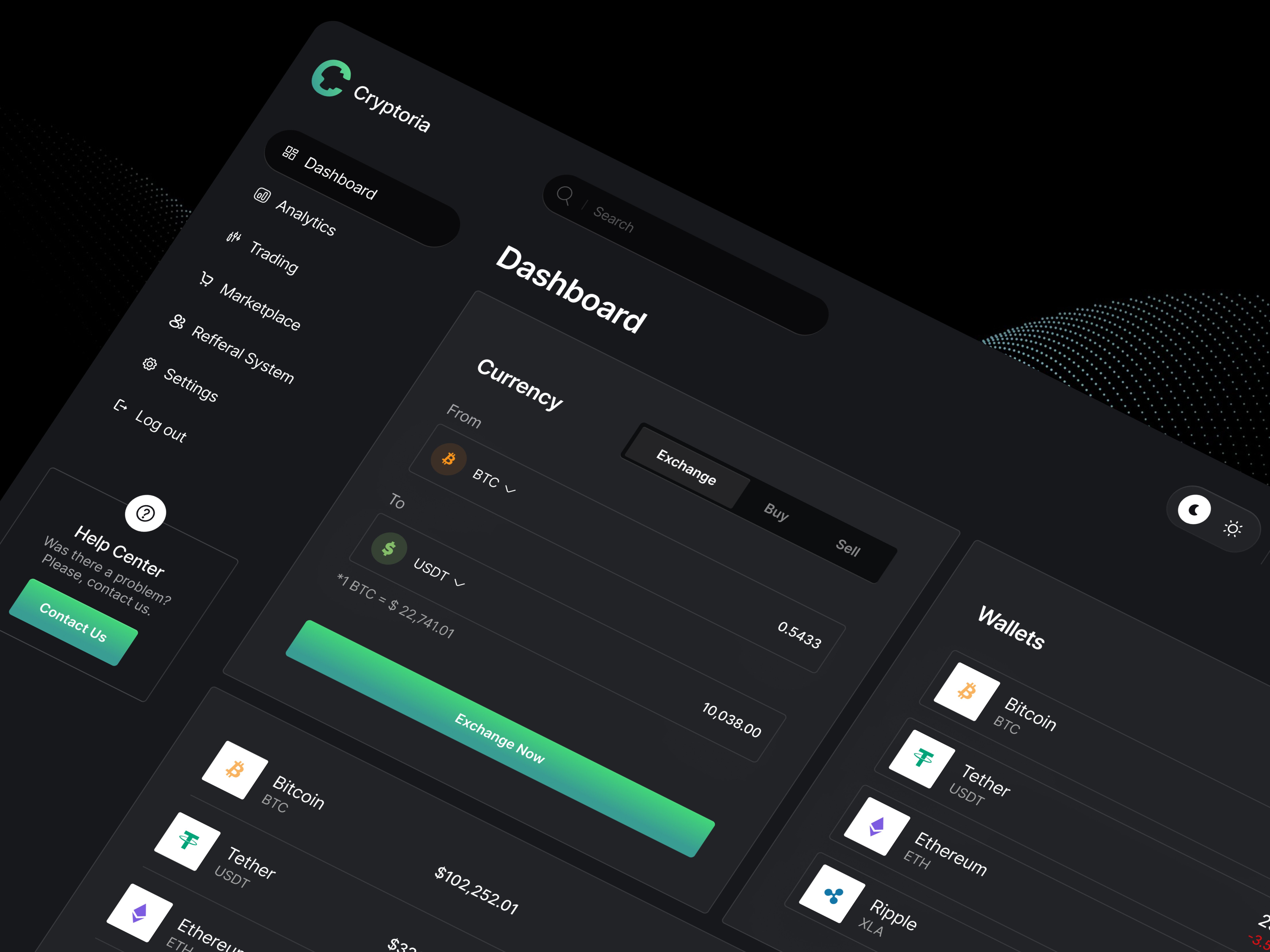 Cryptocurrency Dashboard | Dark UI | Premium UX That Converts appdesign charts cleanui crm crypto cryptodashboard darkmode darkui dashboard landingpage opentowork ui uidesign uxdesign uxui web web3 web3dashboard webdesign website
