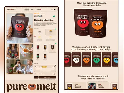 Pure Melt Chocolate Rebrand branding packaging product design