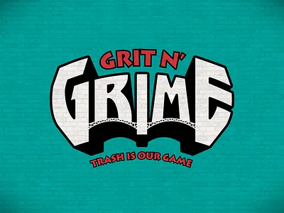 Grit N' Grime dumpster grizzlies logotype memphis trash typemark vancouver